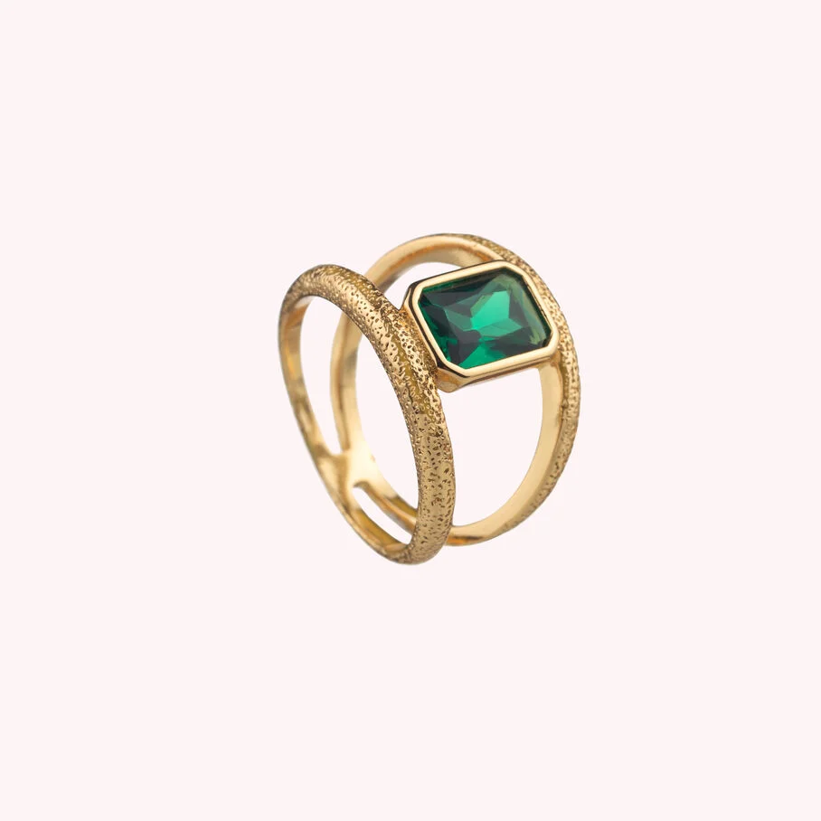 Anillo Ancho Cleopatr Verde 02280243-685