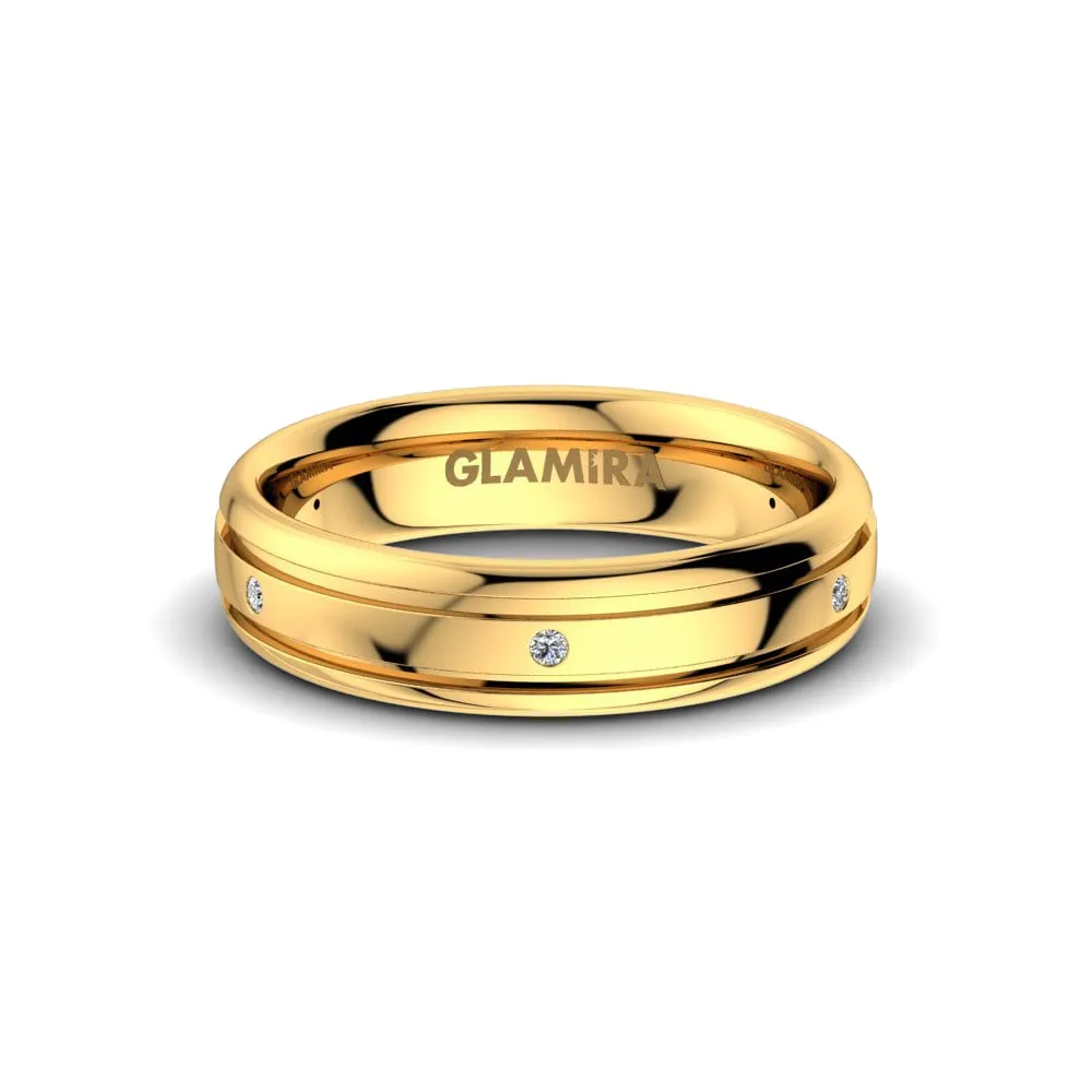 Anillo Boda Mujer White Snowflake 5mm