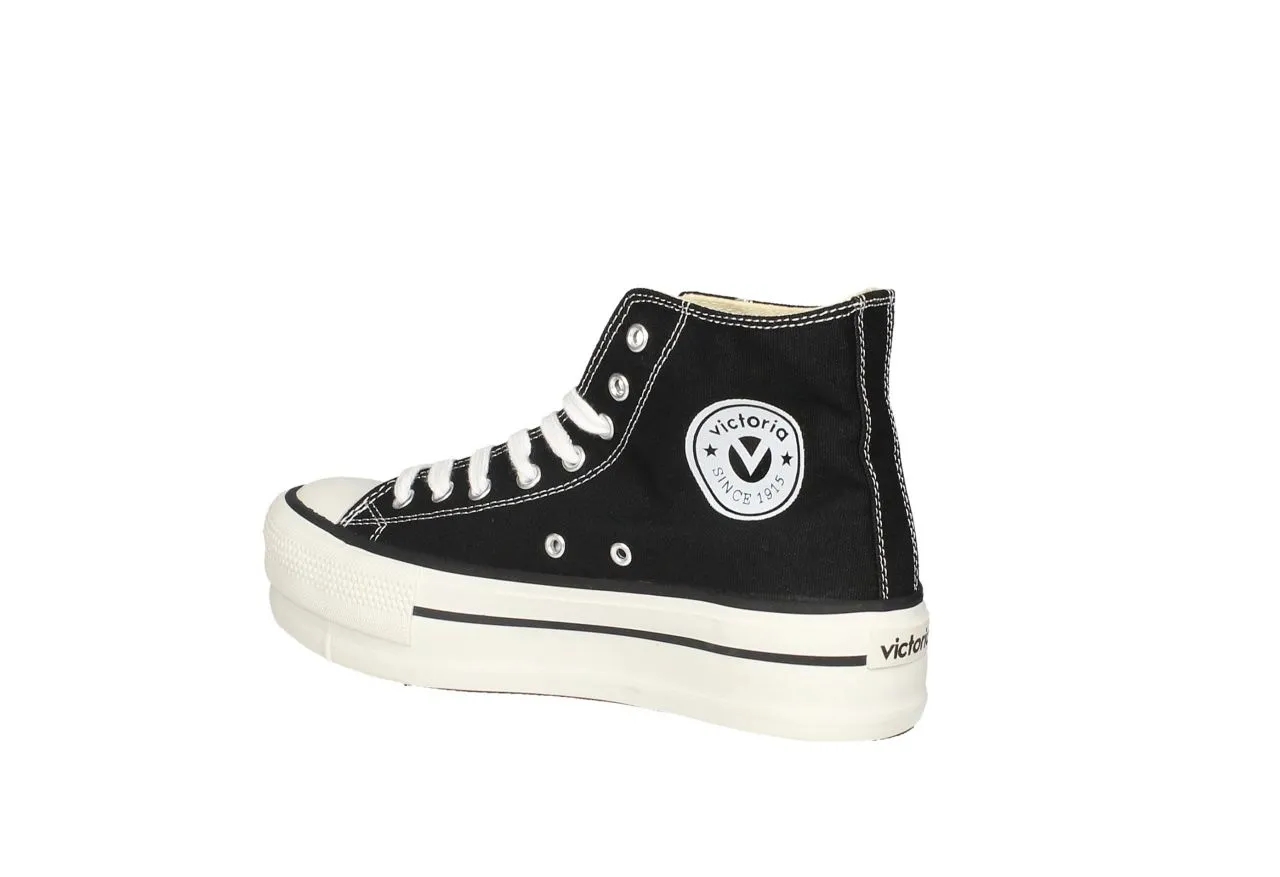Bota Victoria Lona Negro Piso Doble