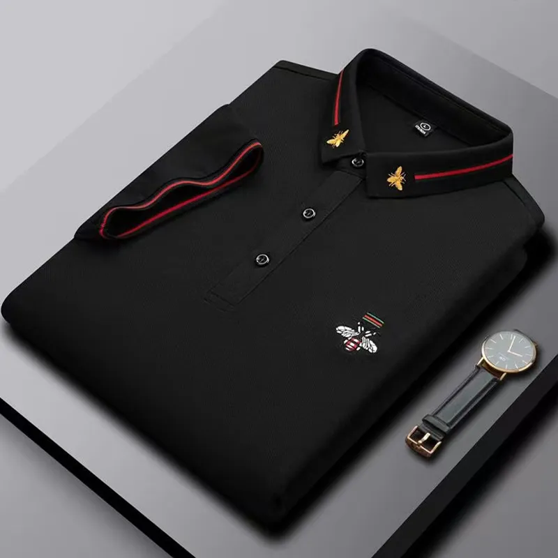 Camisa Polo Mens Polo Diseñador Camisas Italia Letra de lujo Bordado Bordado THISH POLO TECHA SUMERA DE SUMELA Mensificación Cam