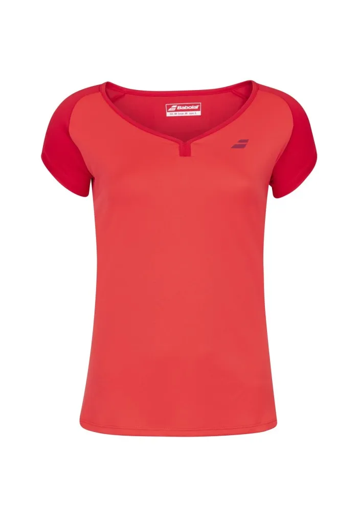 CAMISETA BABOLAT JUNIOR NIÑA PLAY ROJA