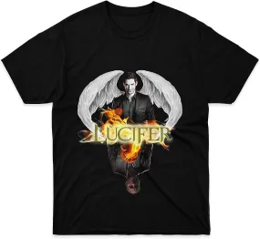 Camiseta Hombre Mujer Lucifer Morningstar Camisas para Hombre Mujeres Amigos Blanco PapáAdulto, S-3XL
