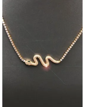 COLLARES MUJER DE SERPIENTES DORADAS EXOTISMO PARA SU CUELLO