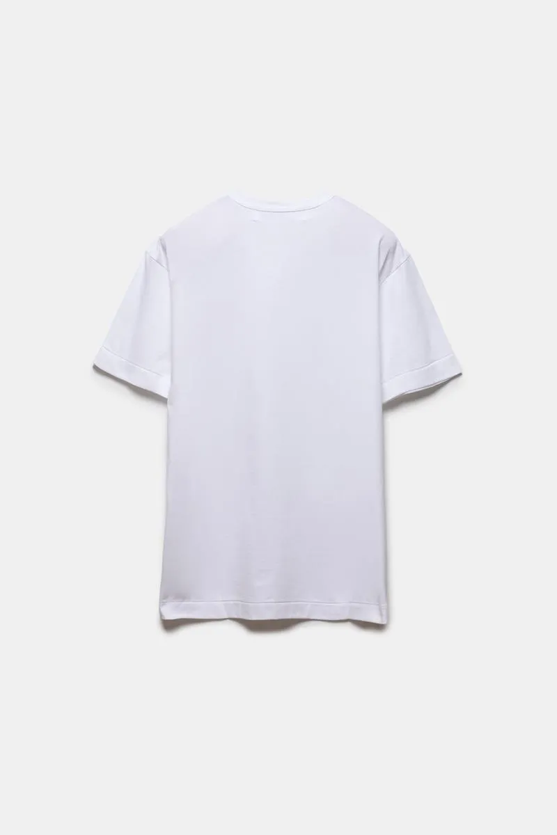 COMME DES GARÇONS PLAY CAMISETA BLANCA CON CORAZÓN ROJO MUJER