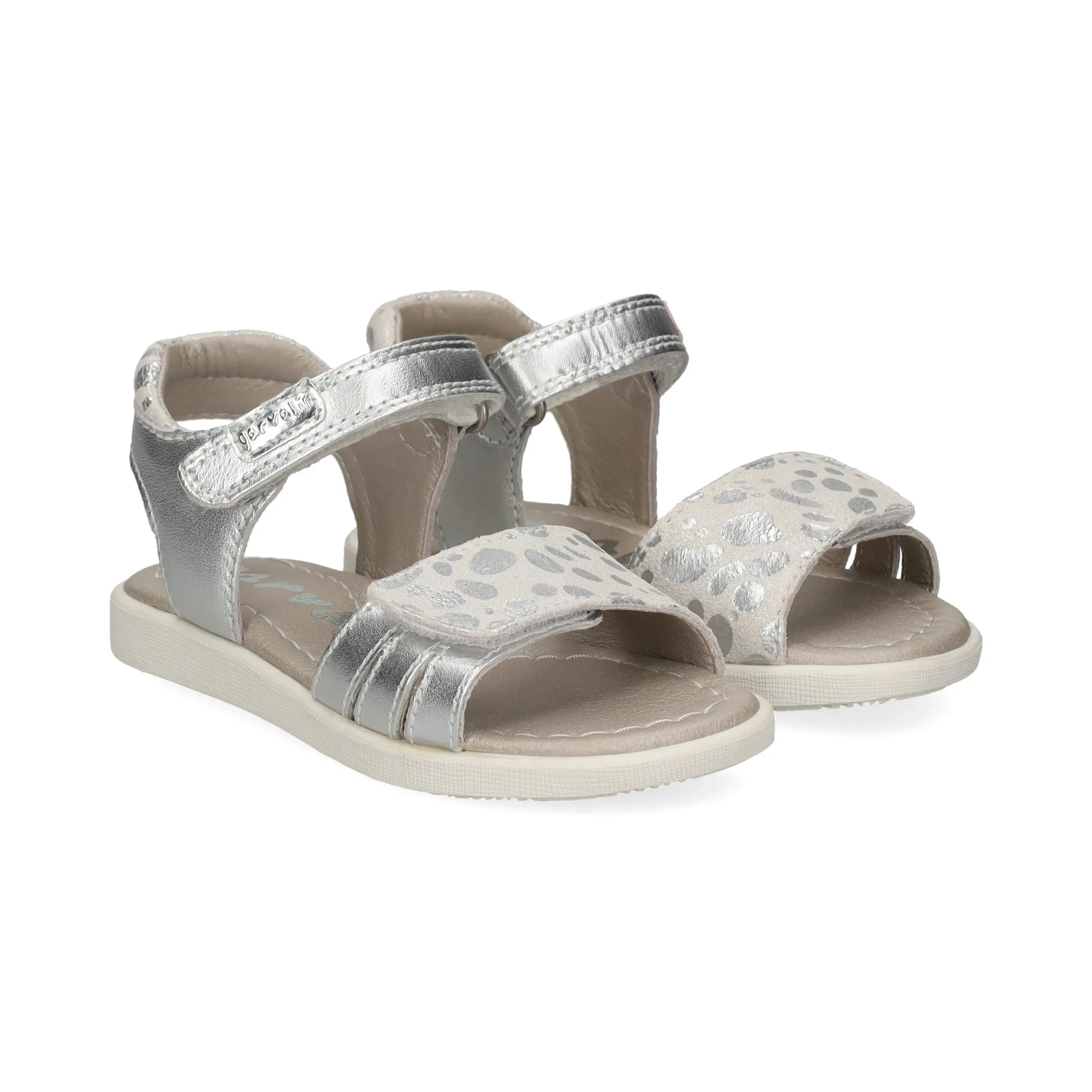 GARVALIN Sandalias, chanclas y albarcas de niña PLATA