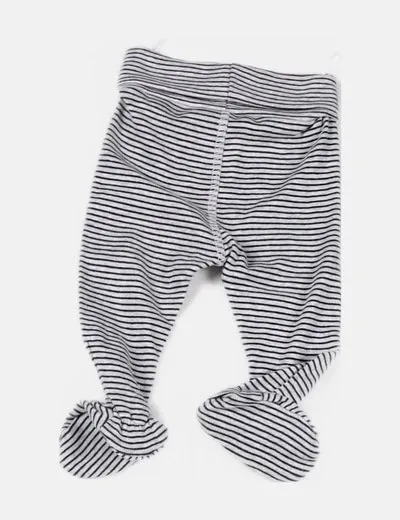 H&M Polaina gris con rayas negras