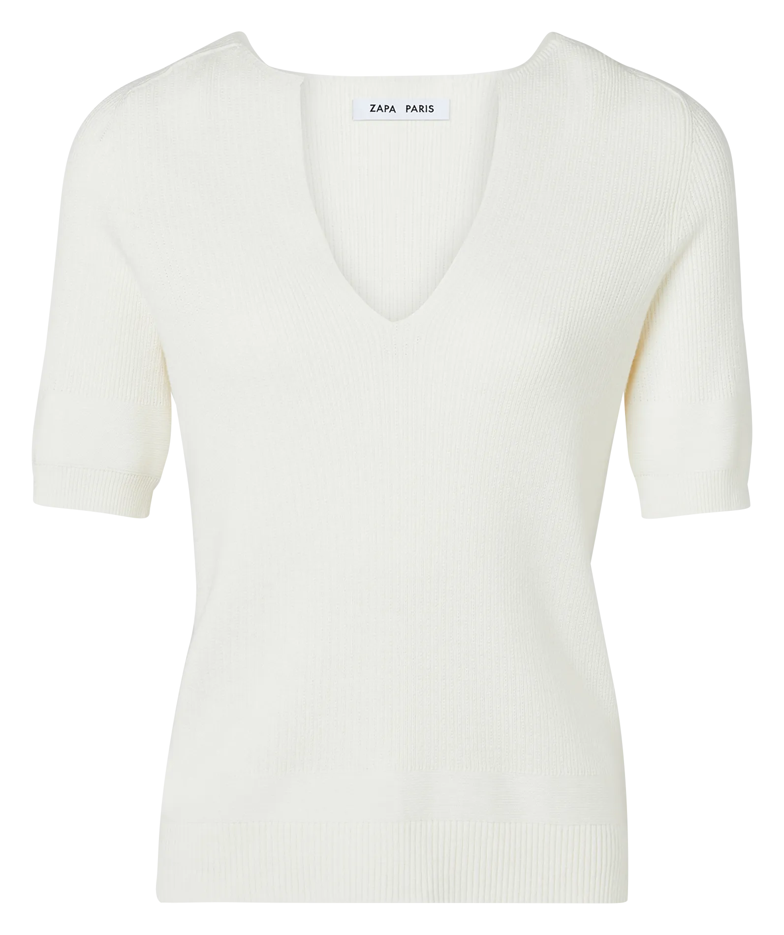 NADINKA - Suéter ajustado mangas 3/4 en blanco