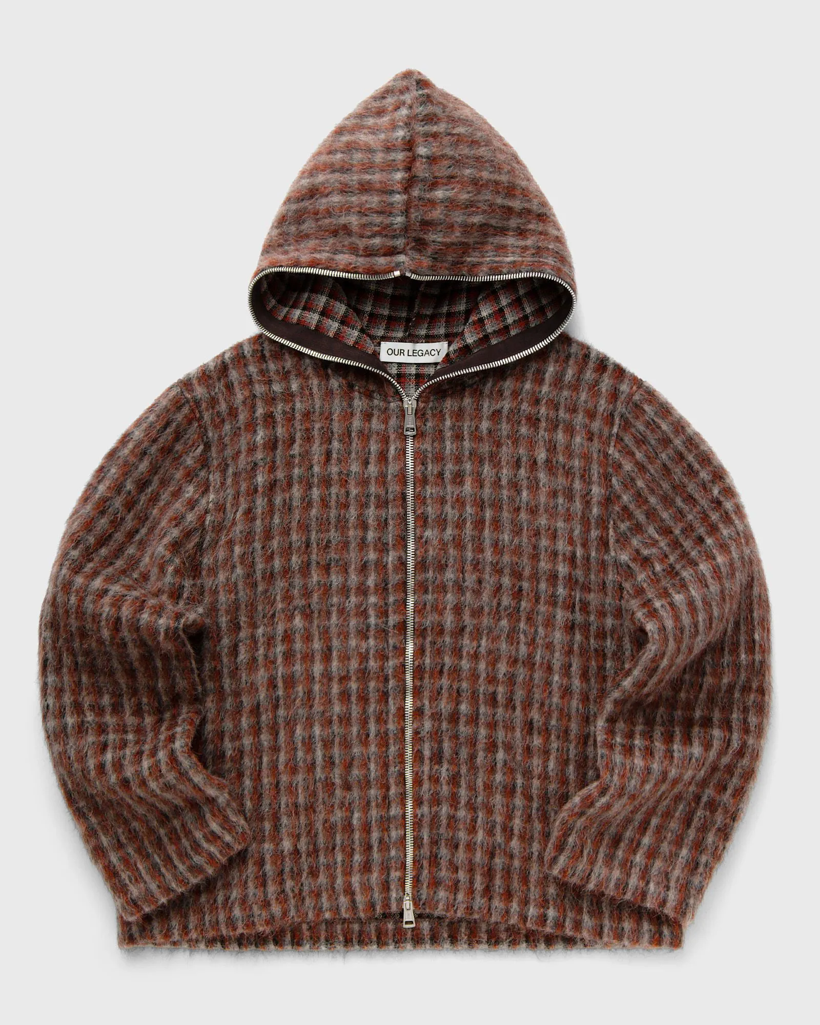 OUR LEGACY Windbreaker FULL ZIP HOOD Brown