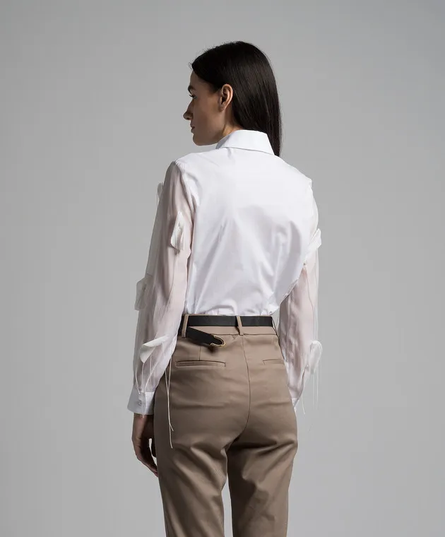 Peserico White blouse with appliqué