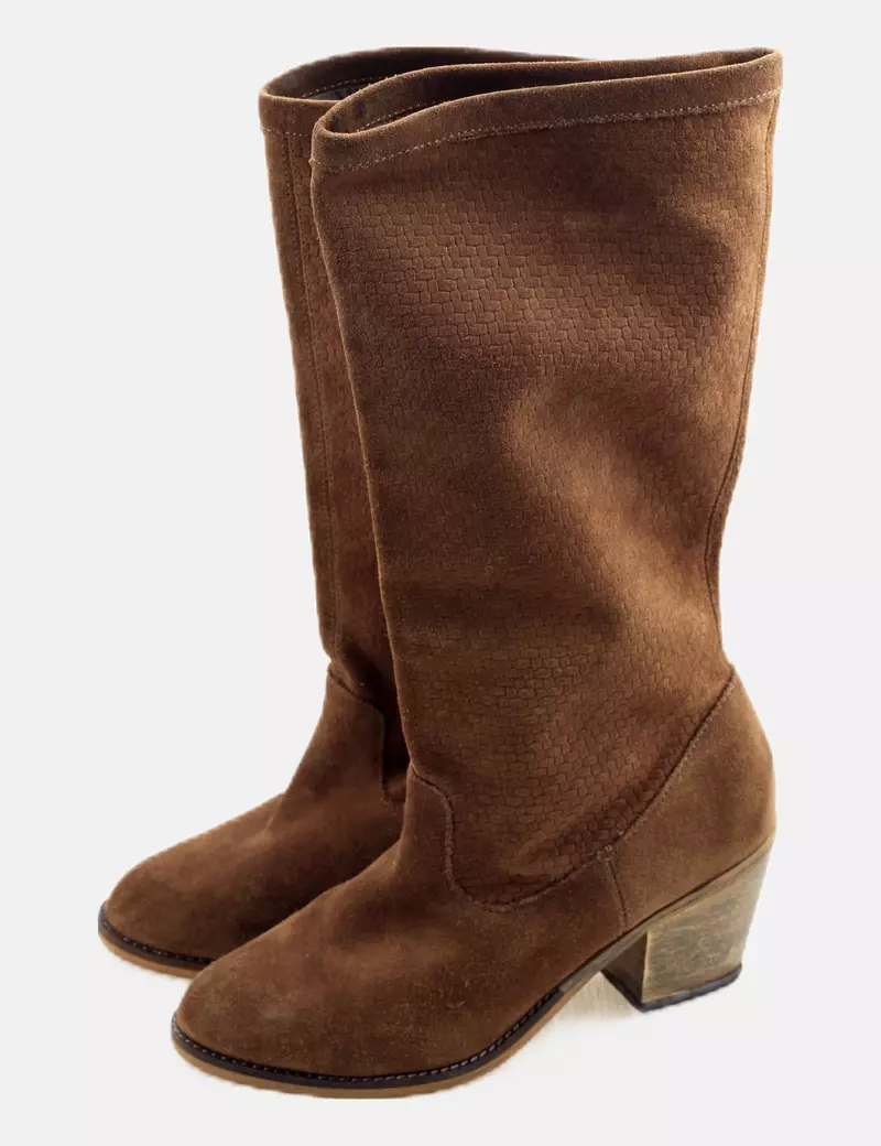 Pull&Bear Bota marrón serraje