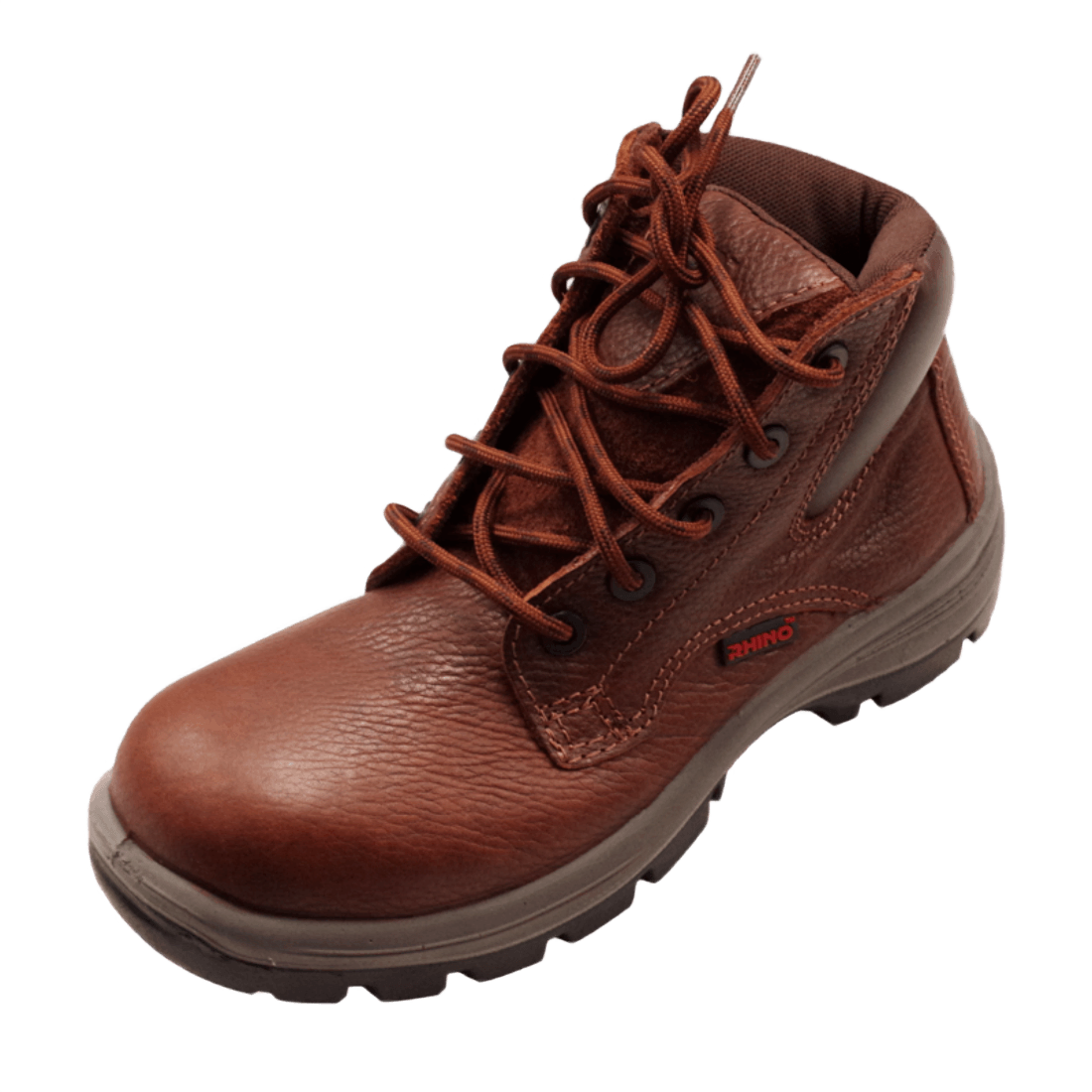 Rhino 66085 talla 43 zapato de cuero media bota dielectrico cafe punta carbono