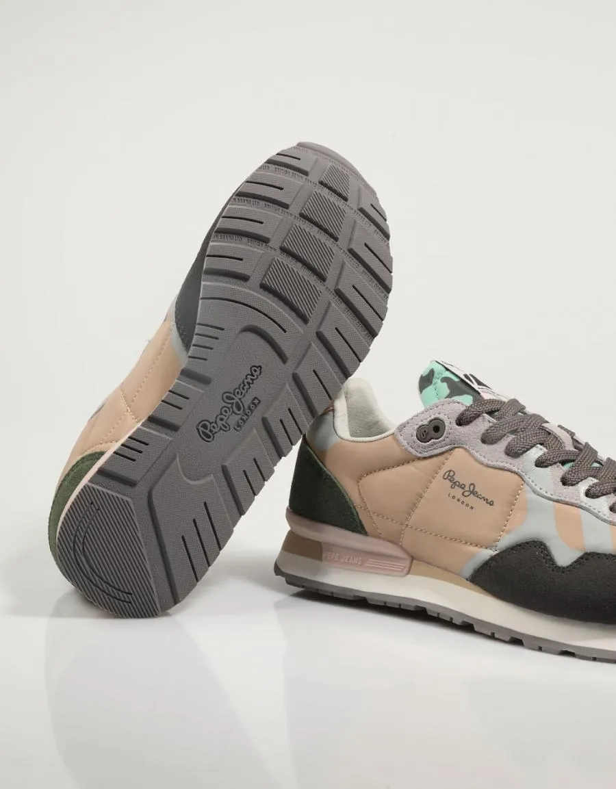  sneakers PEPE JEANS Britt Print Camu W - Pls31386 en Beige 80345