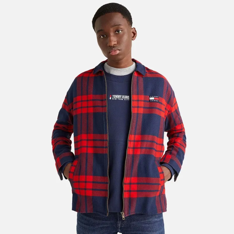 Tommy Jeans DM0DM14176XNL Buffalo Check Zip Overshirt