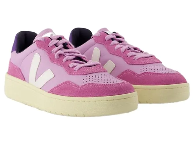 Zapatillas V-90 - Veja - Cuero - Rosa 